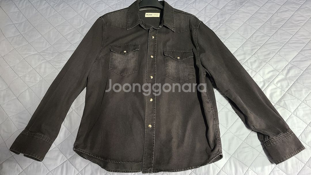 플랙 웨스턴 데님 블랙 셔츠 급처--0