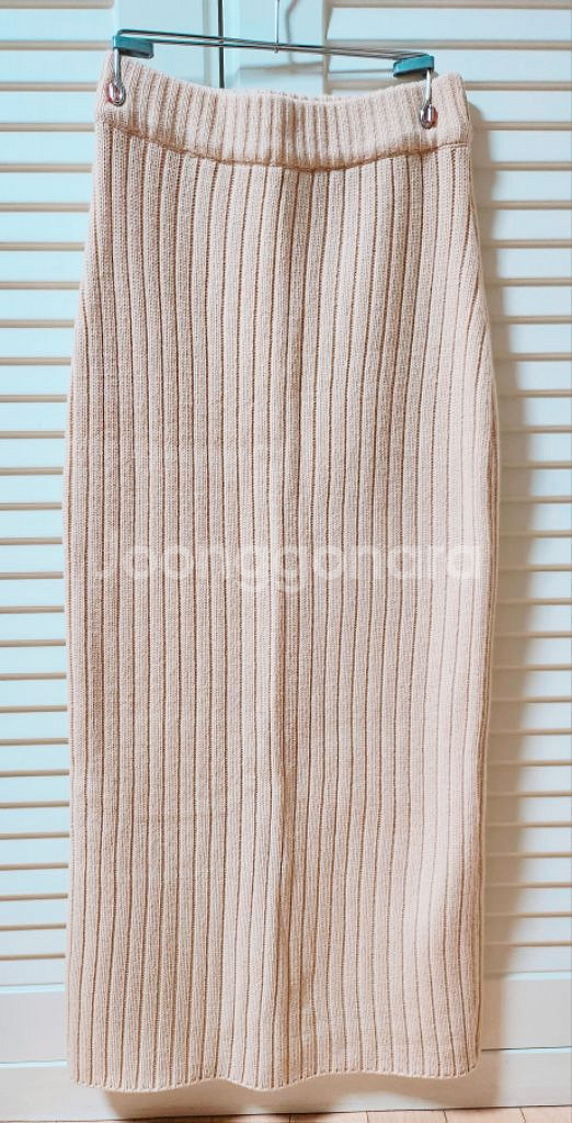 울 니트 밴딩 롱스커트 S사이즈~ 새제품--0