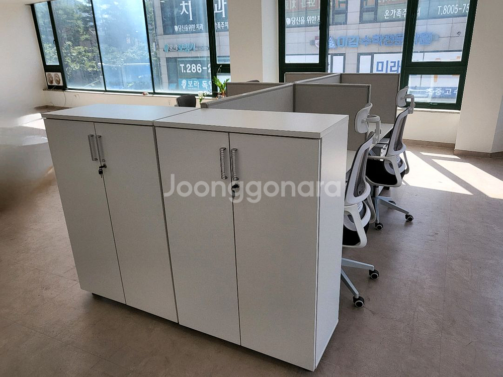 회의용테이블 4인사무실 책상 세트 의자 서랍 파티션 책장 수납장 캐비닛 보관함--5