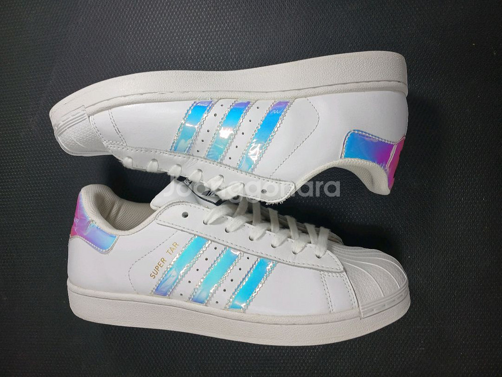 아디다스 슈퍼스타 홀로그램 흰색 270~280(칼발)--7