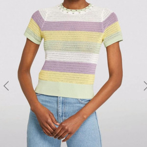 산드로 SANDRO 컬러블록 크로쉐 니트 1 사이즈 정품