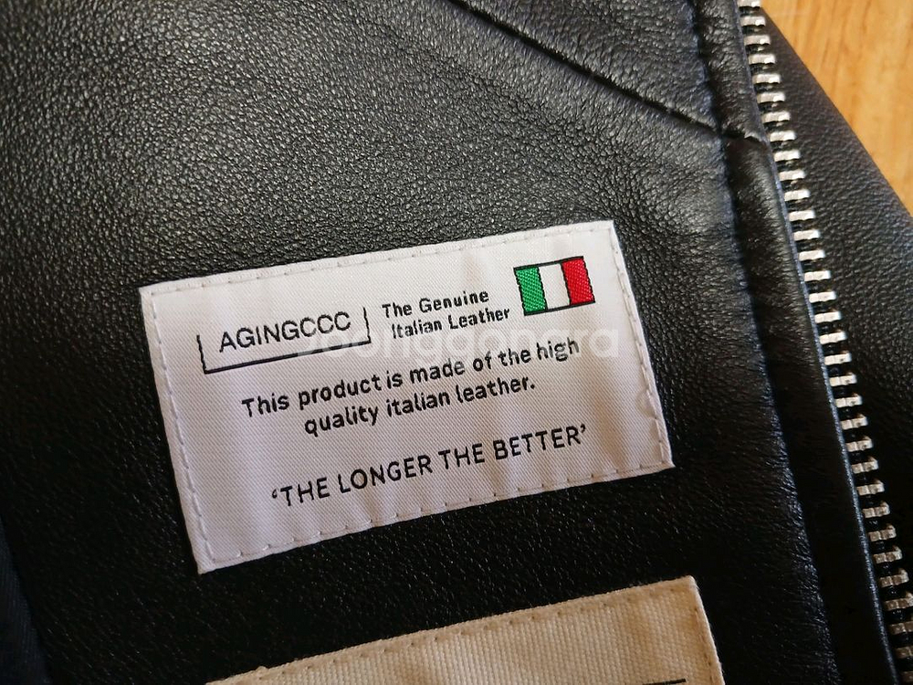 에이징ccc 남성 라이더 양가죽 라이더 자켓 (블랙) (100) (상태 최상급)--1