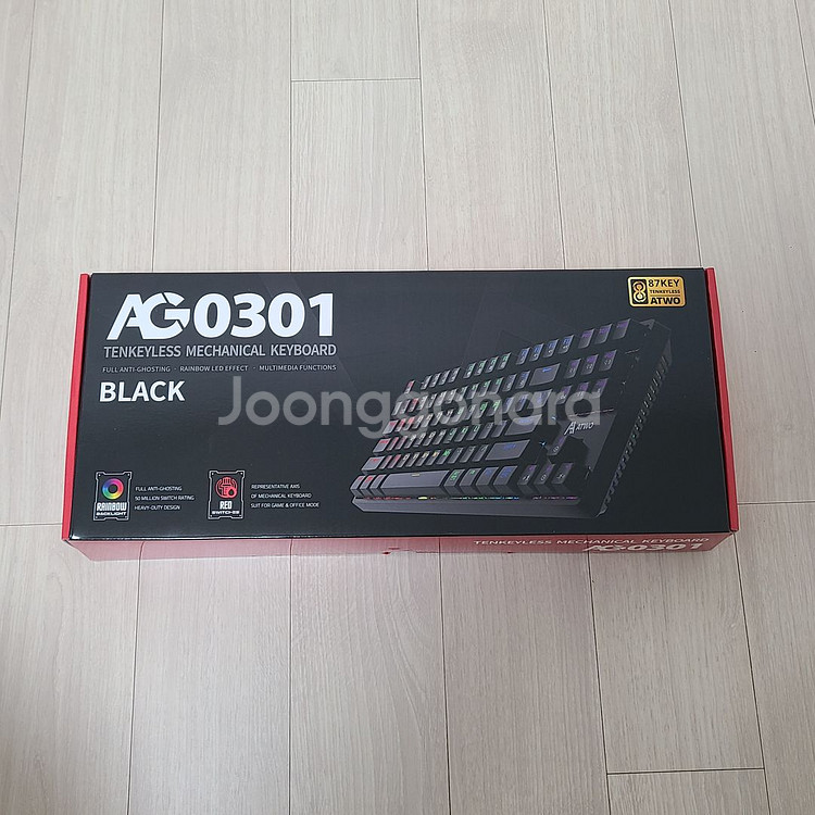 에이투 AG0301 유선 적축 게이밍 키보드 블랙--0