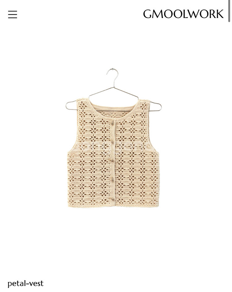 뜨개질 코바늘 그물작업실 페탈베스트 블랙 M사이즈 키트--0