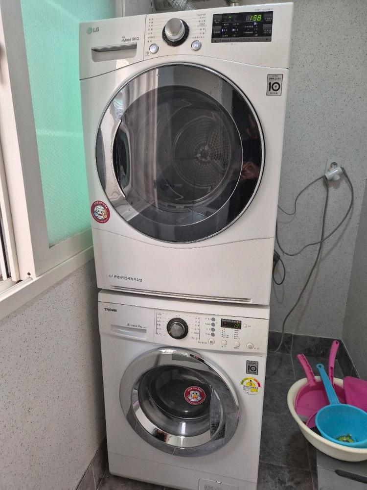 LG 트롬 드럼세탁기 9kg + 건조기 세트--4
