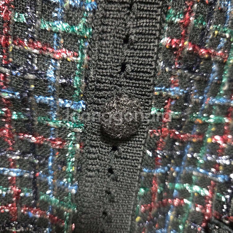 타임 글리터 체크 가디건 랑방 마인 더캐시미어 시스템--6