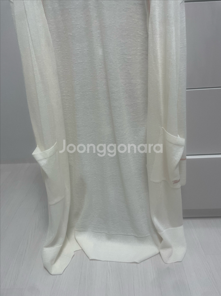 써스데이아일랜드 여성 화이트 롱가디건 55~66사이즈--1