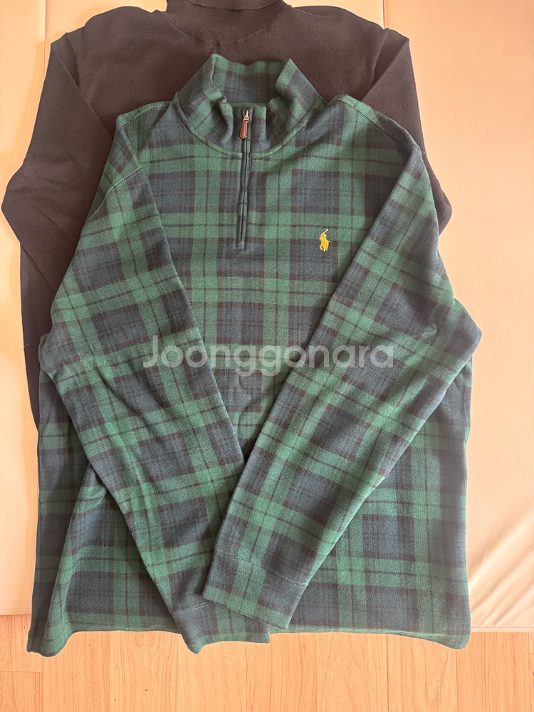 폴로 랄프로렌 타탄 히프집업 플리스--0