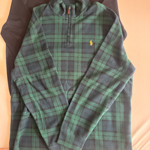 폴로 랄프로렌 타탄 히프집업 플리스