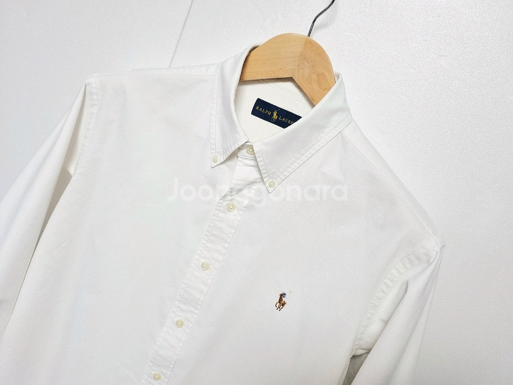 남성 폴로 화이트 흰색 옥스퍼드 긴팔 남방 셔츠 옥스포드--0