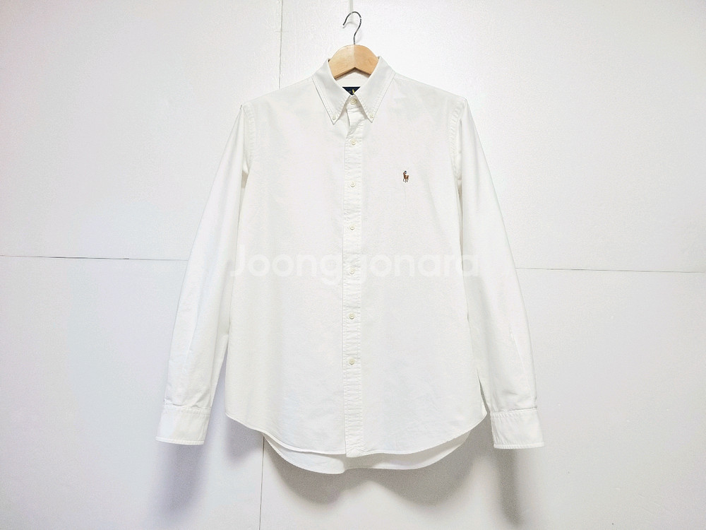남성 폴로 화이트 흰색 옥스퍼드 긴팔 남방 셔츠 옥스포드--1
