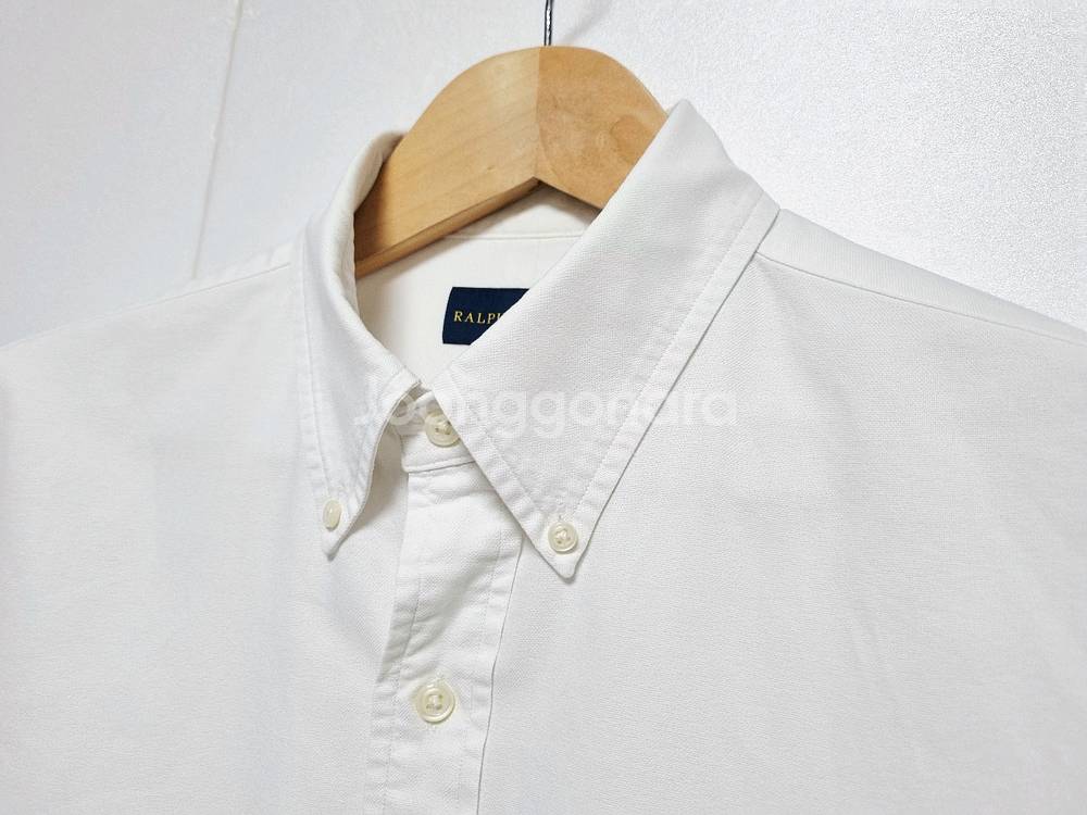 남성 폴로 화이트 흰색 옥스퍼드 긴팔 남방 셔츠 옥스포드--7