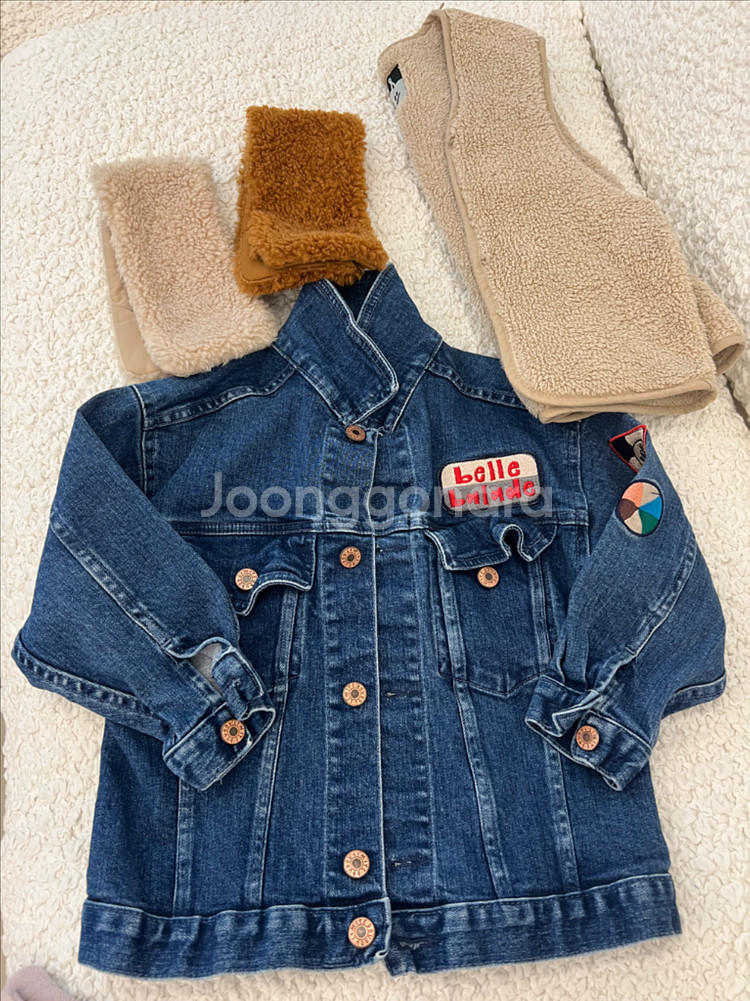 리미떼두두 데님자켓 청자켓 겨울뽀글이자켓--0