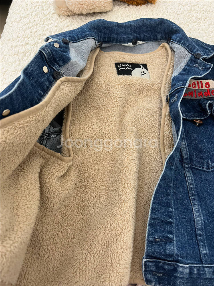 리미떼두두 데님자켓 청자켓 겨울뽀글이자켓--1