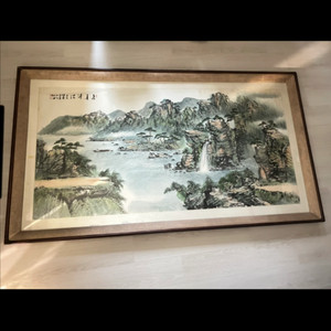 한국 동양화가 그린 산수화 그림 (160*90cm)