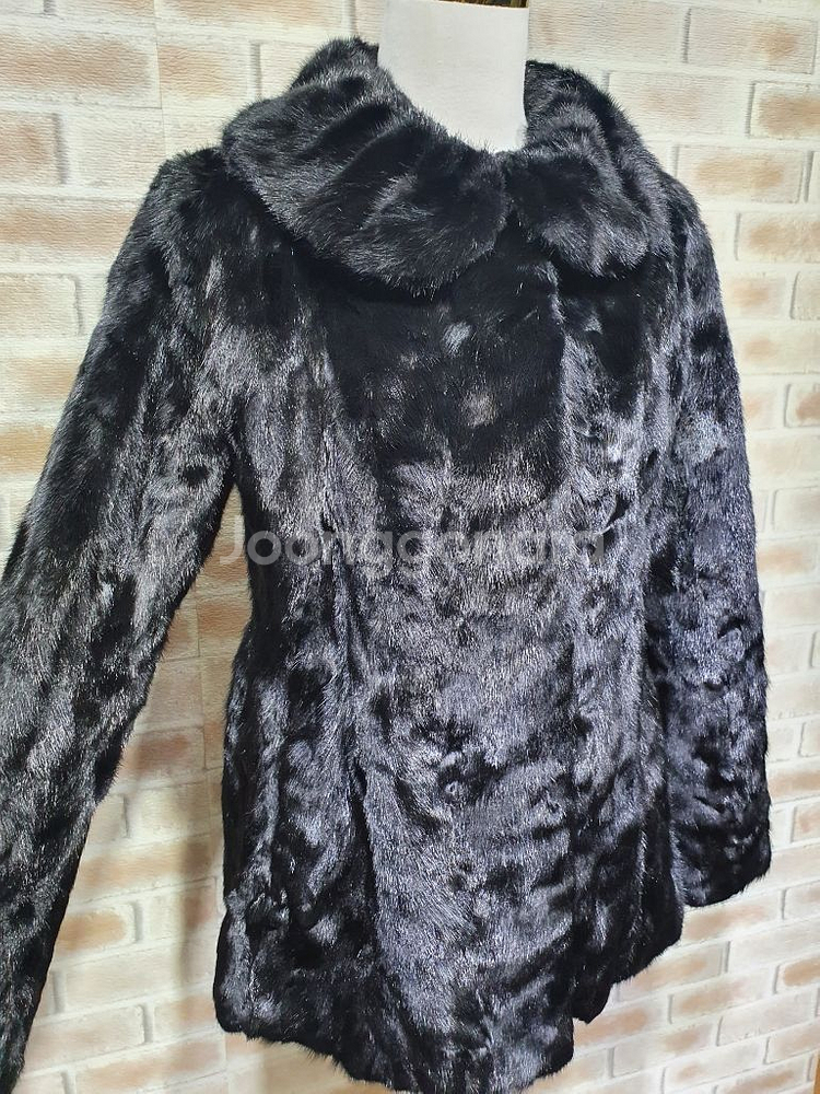 진도 정품 상태좋은 100% 밍크 코트 ~55--0