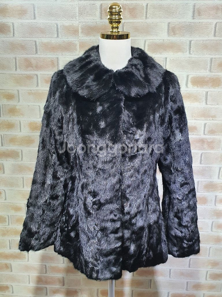 진도 정품 상태좋은 100% 밍크 코트 ~55--2