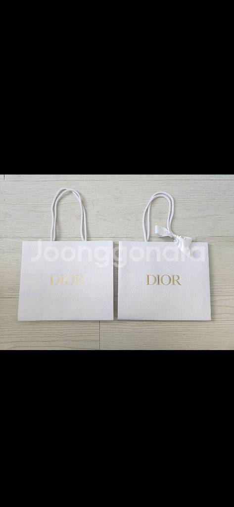 [상태A+] Dior 디올 중형 쇼핑백 2개 개별판매 [리본O / 리본X] (가로27X세로23X폭11.5)--0