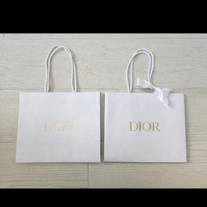 [상태A+] Dior 디올 중형 쇼핑백 2개 개별판매 [리본O / 리본X] (가로27X세로23X폭11.5)