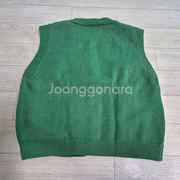 초록 여성 니트 베스트--4