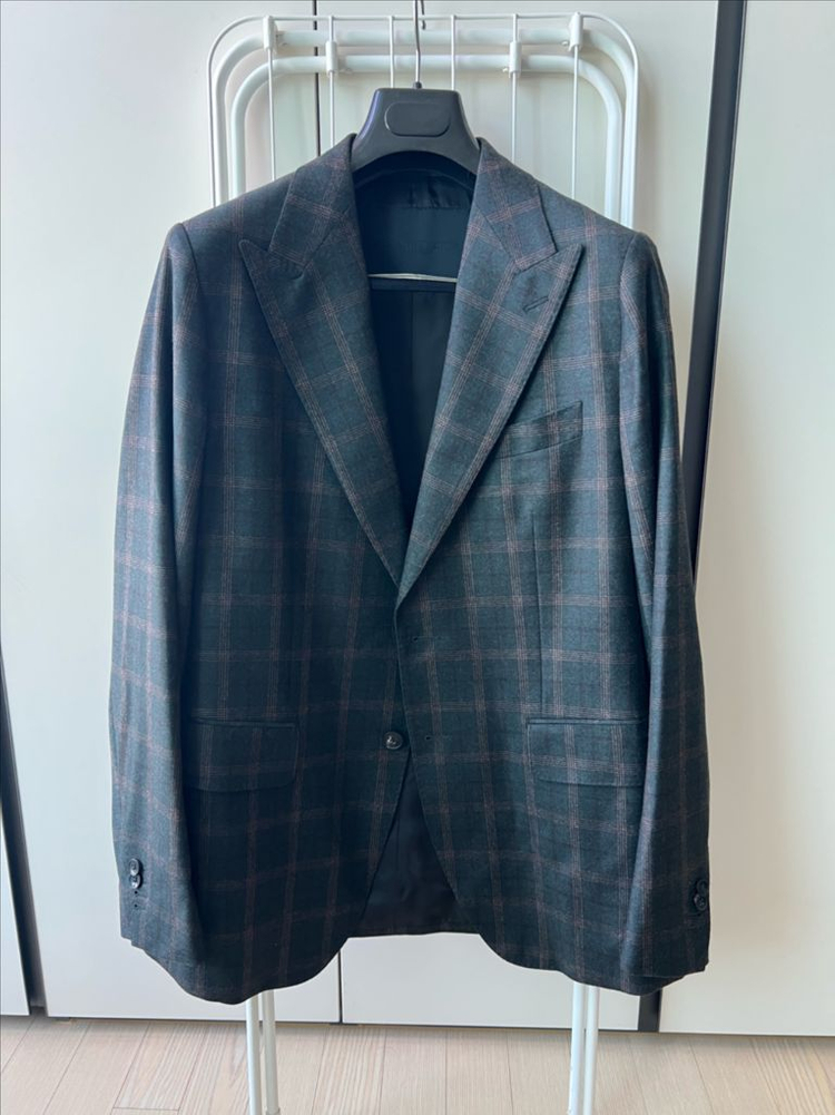 엘가노벰버 그린체크 정장 수트 판매--4