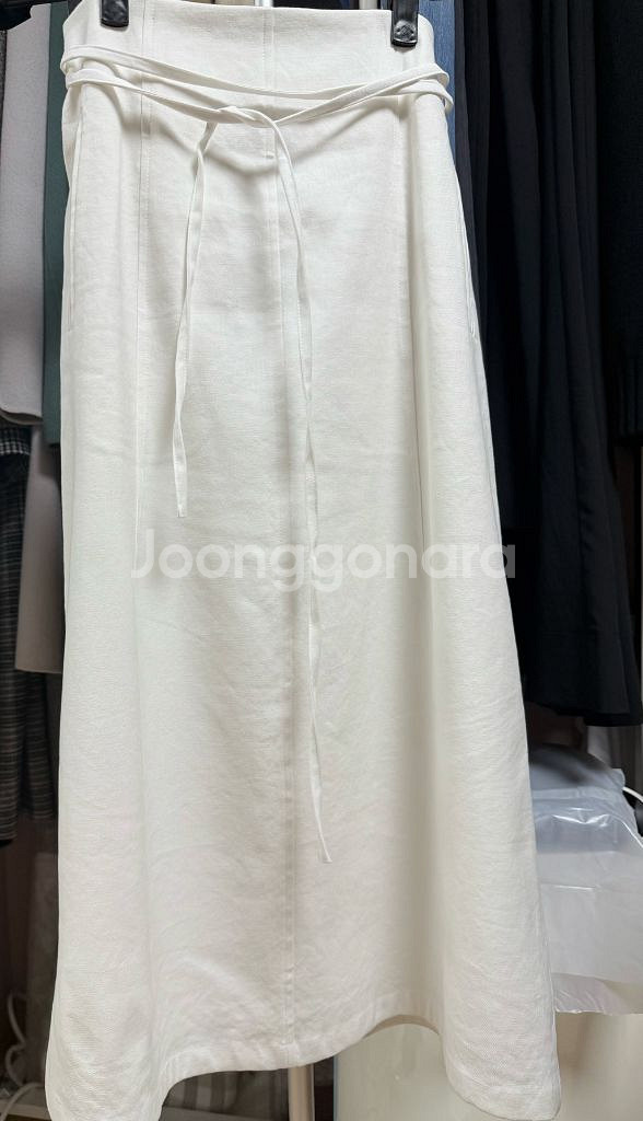 유메르) 모나코 린넨 스커트 (화이트)--1