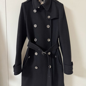 버버리 블랙 울 캐시미어 트렌치 코트 4사이즈 55사이