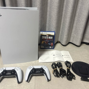 플스5 디스크에디션 초기형+듀얼센스 2개+게임팩 2개