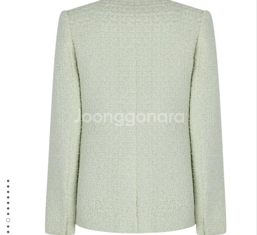 미착용) 라인 Line 트위드 자켓 라임색상 봄자켓--4