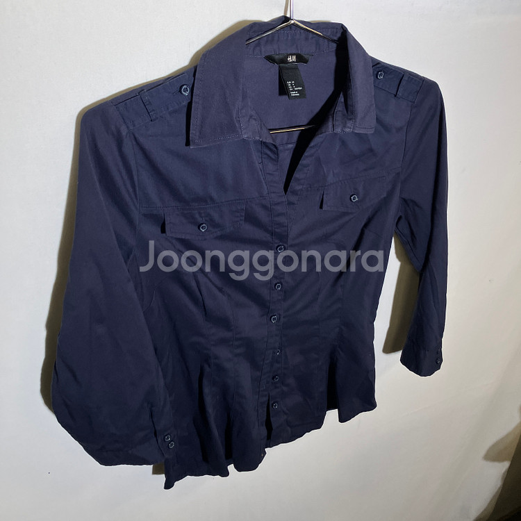 34)H&M 여성 투포켓 셔츠 남방--0