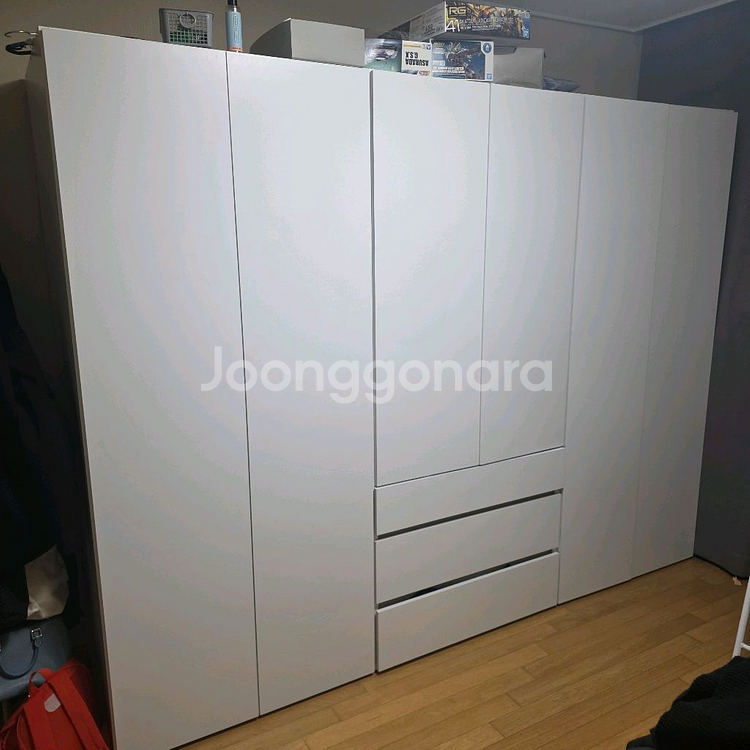 웰튼라인 화이트 옷장 6자 2400(서울)--0