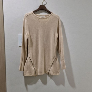 SJSJ 베이지 지퍼 포인트 니트