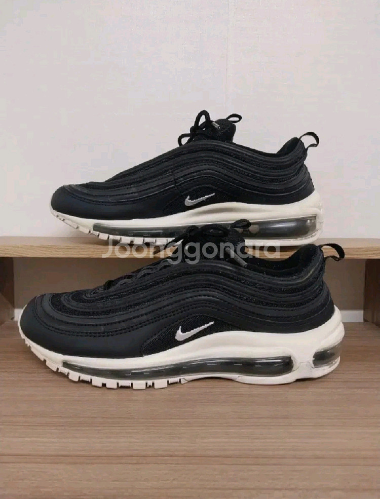 남성 나이키 에어맥스 97 검흰 운동화 (250)--3