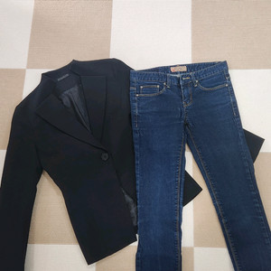 블랙자켓+데님 청바지 26사이즈