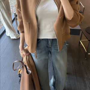 캐시미어 봄버 자켓