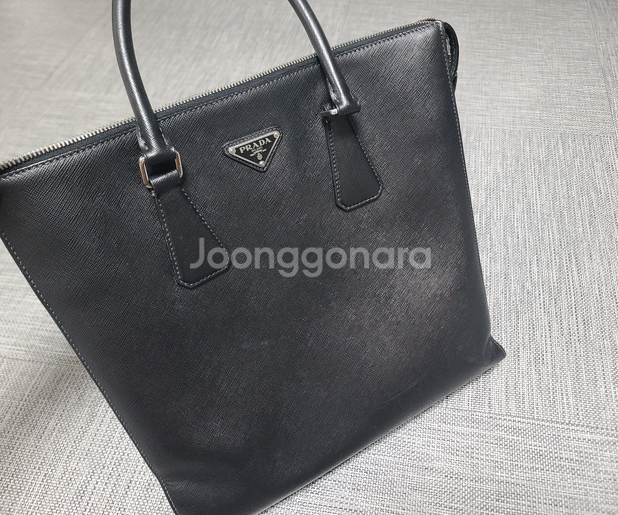 프라다 사피아노 레더 토트백 브리프케이스 서류가방--0