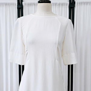 레이스 배색 블라우스 쉬폰 시스루 블라우스