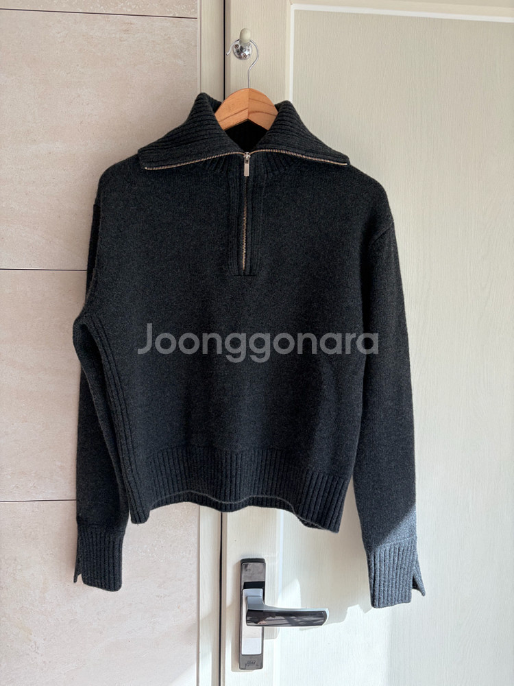 레베드보야지 울100 니트집업 셋업/차콜/F--6