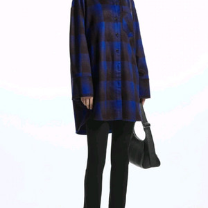 코스 COS 여자 체크 울 블렌드 튜닉 셔츠