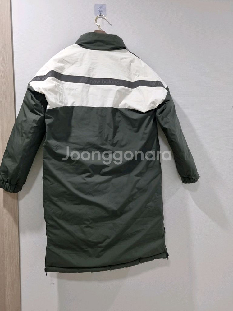 뉴발란스 블랙 구스다운 양면 롱패딩--6