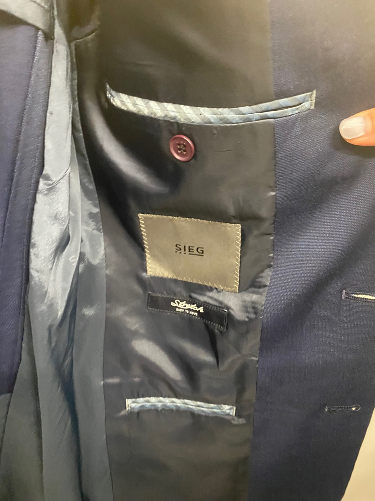 (95,30) 지이크 네이비 모 혼방 정장 세트 수트 셋업 이미지