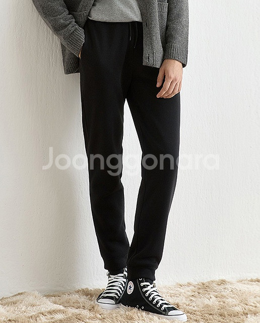남성기모팬츠34 조거바지 블랙 겨울트레이닝복 새상품--6