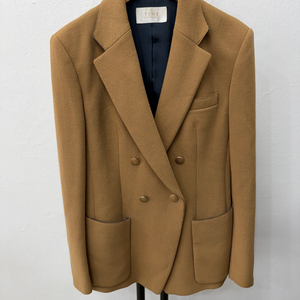 정품) TIME 타임 한섬 여성 더블 브레스트 캐멜 자켓 55-66