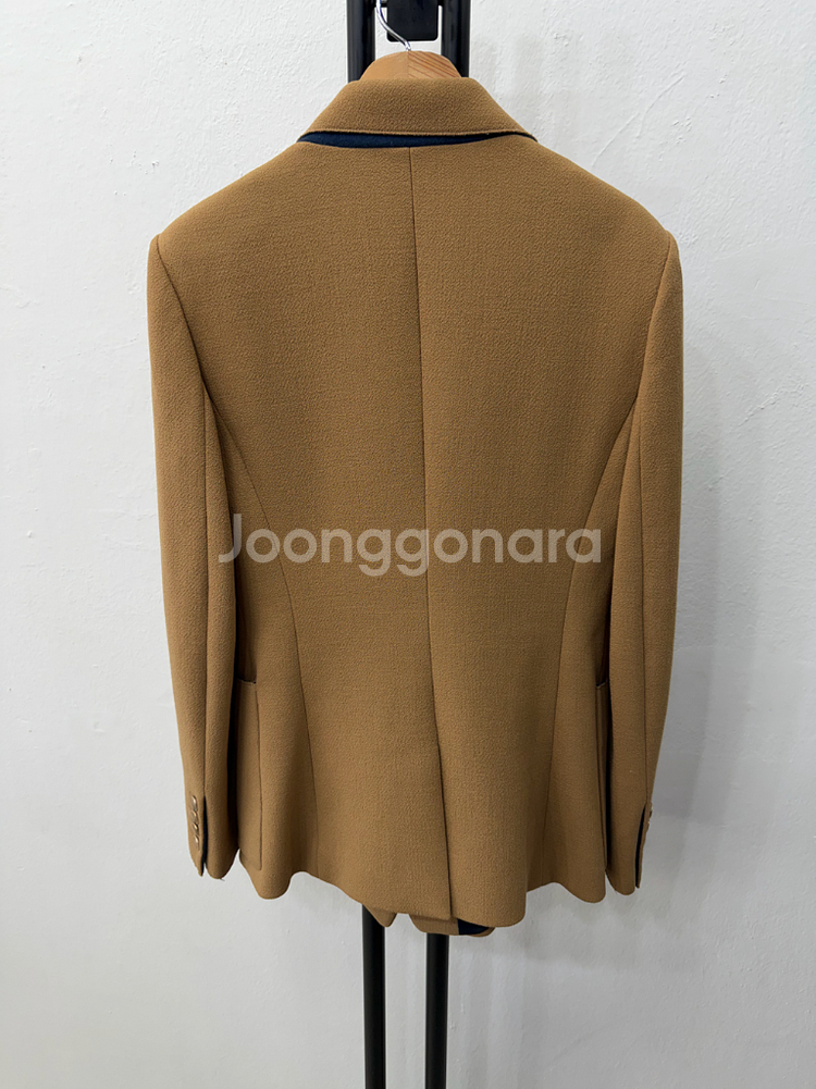 정품) TIME 타임 한섬 여성 더블 브레스트 캐멜 자켓 55-66--4