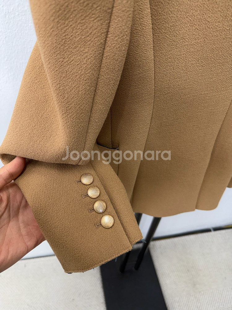 정품) TIME 타임 한섬 여성 더블 브레스트 캐멜 자켓 55-66--5