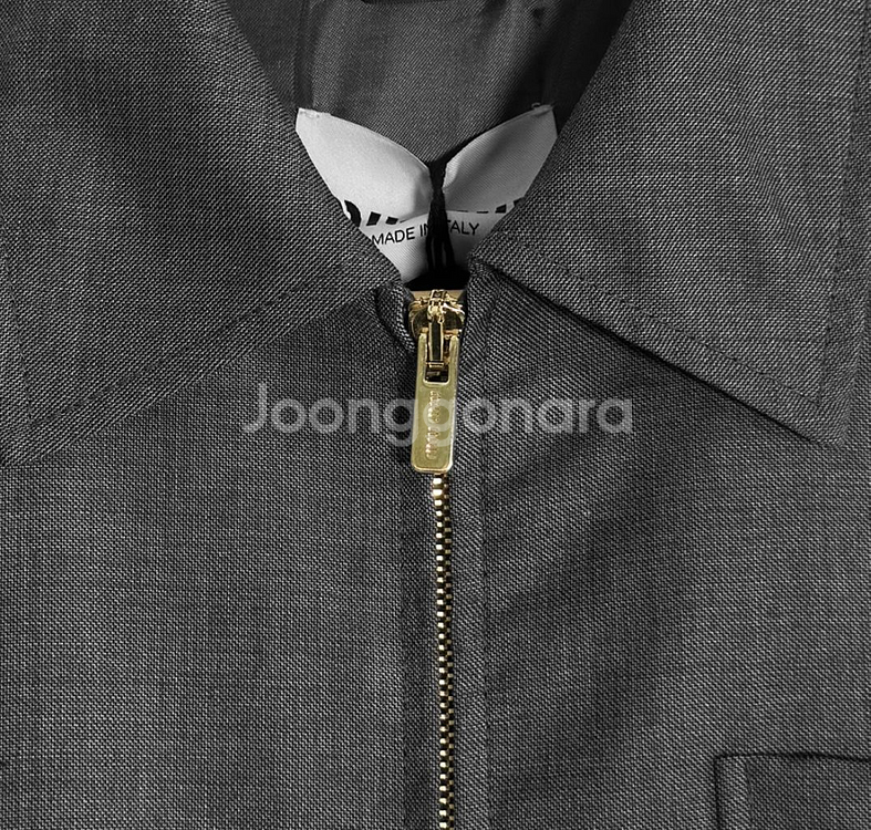 [38] 미우미우 여성 그리자이유 패치 크롭 블루종 자켓 슬레이트 그레이--4