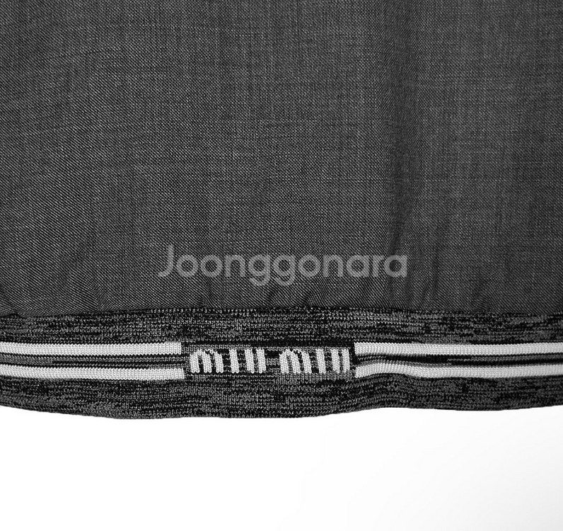 [38] 미우미우 여성 그리자이유 패치 크롭 블루종 자켓 슬레이트 그레이--6