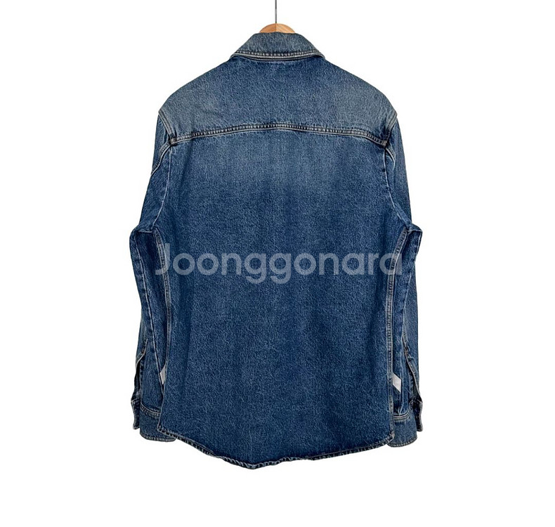 [44] 발렌티노 남성 까르피 더블 포켓 V 빅로고 데님 청셔츠 자켓--2