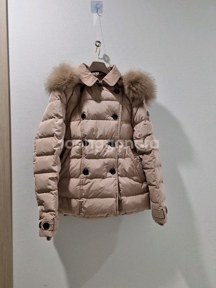 마리나요팅 핑크 폭스퍼 구스 패딩 점퍼--0