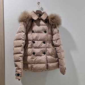 마리나요팅 핑크 폭스퍼 구스 패딩 점퍼